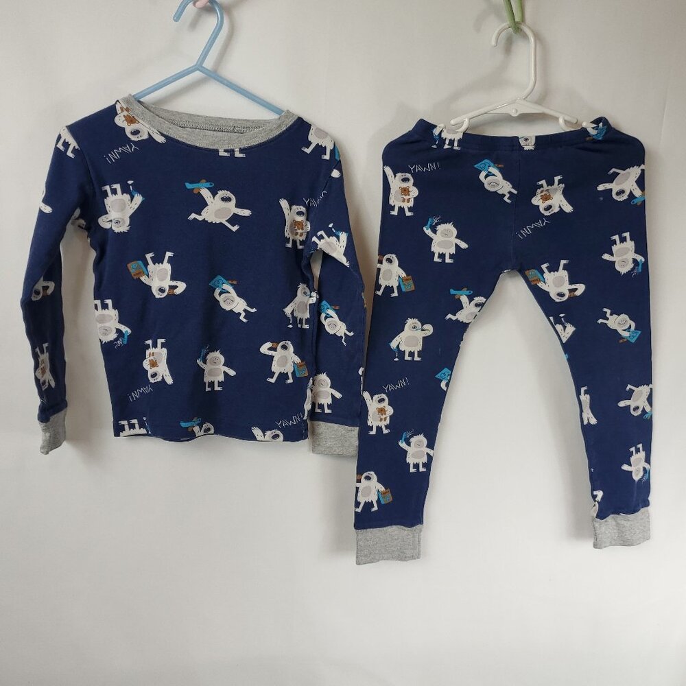Carters Boys Dark Blue Carters Yeti for Bedtime Pajamas Long Slv Top & Pants 5T